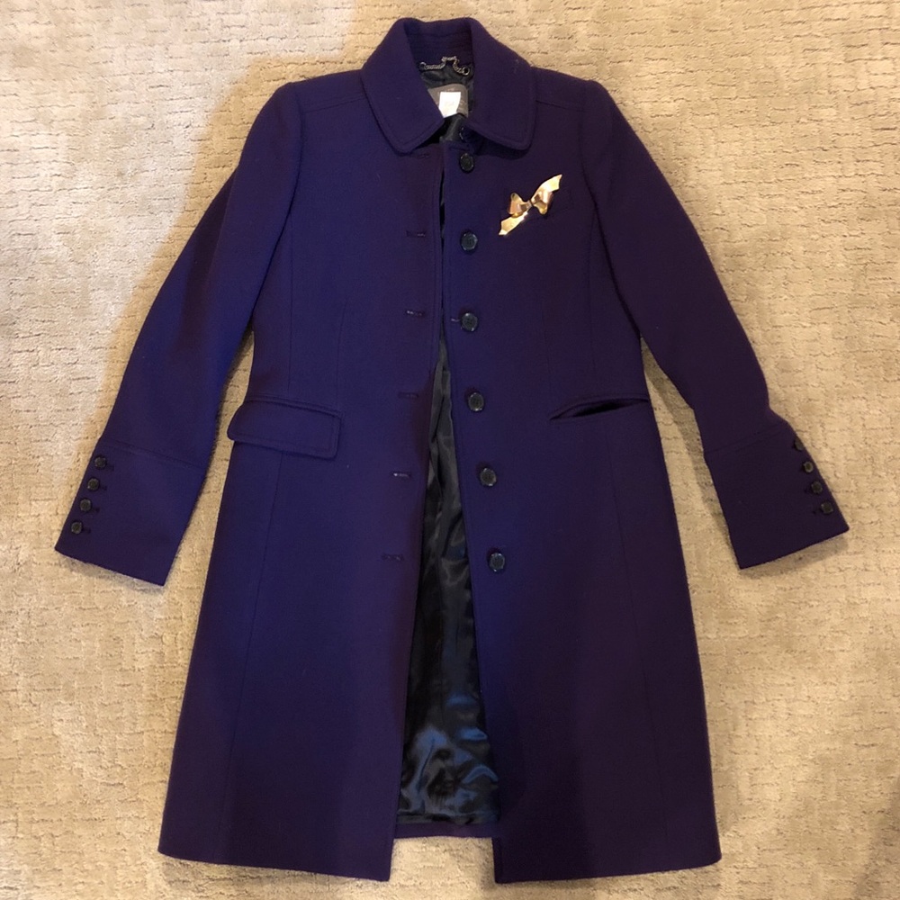 Deep Aubergine Jcrew Thinsulate Car Coat